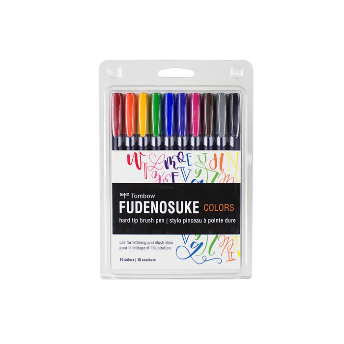 Tombow Fudenosuke Colour Brush Pens Set of 10