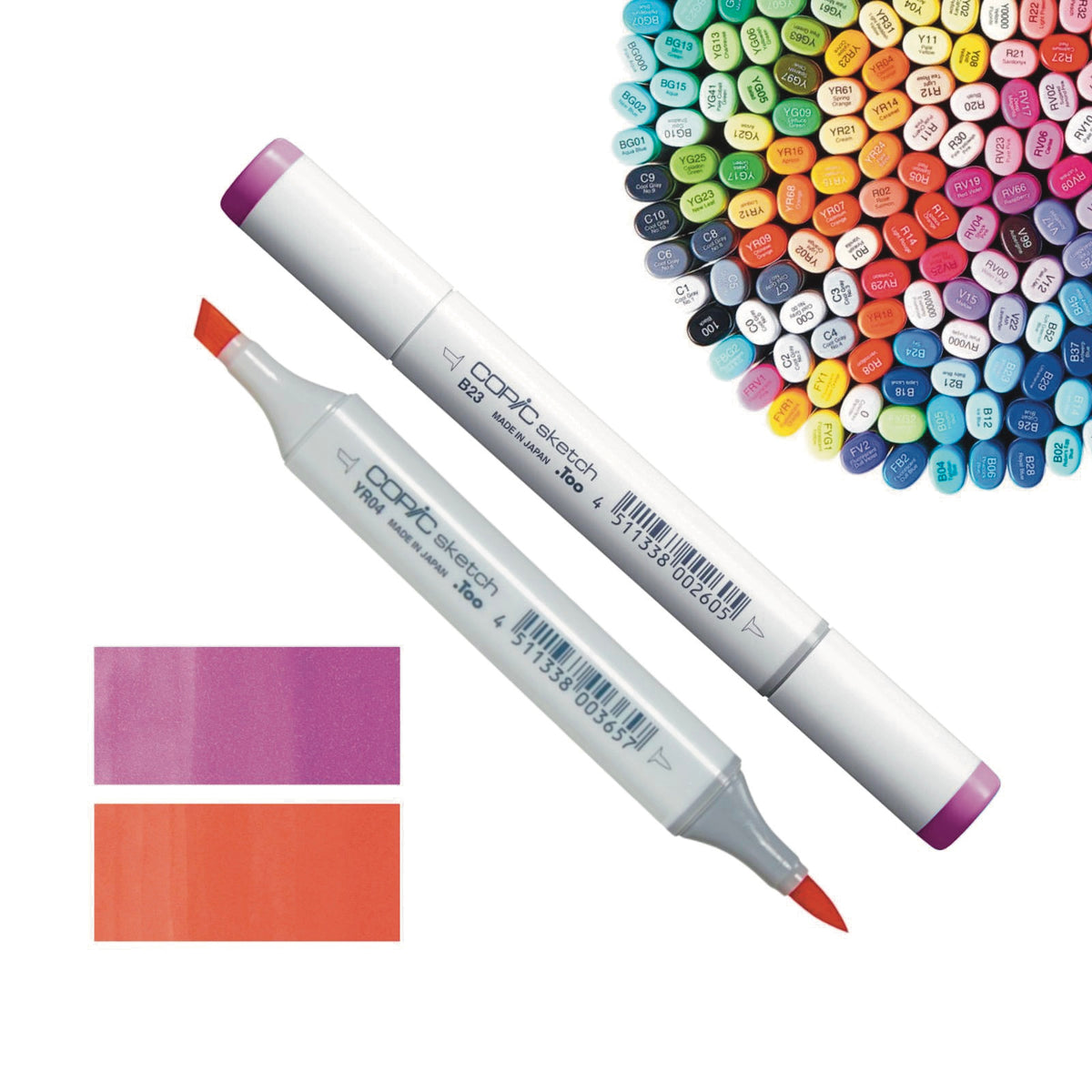 copic sketch markers - R20, R22, R24