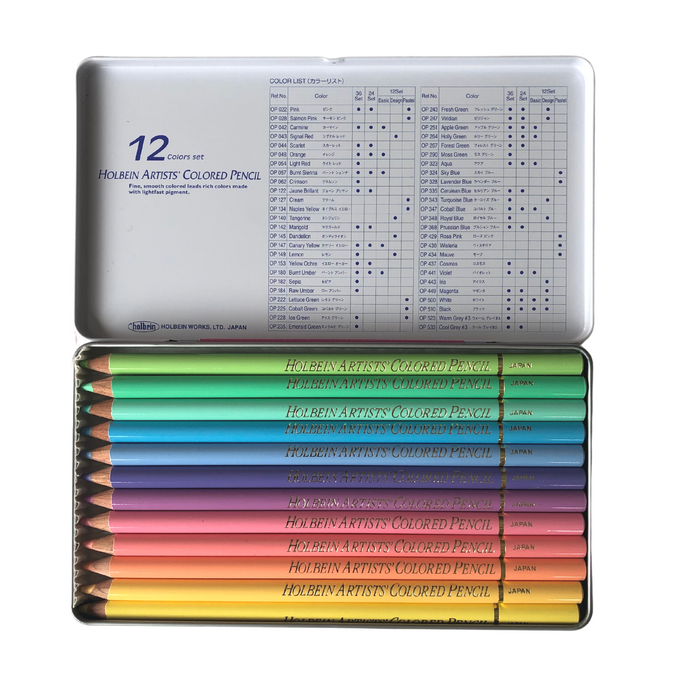 Holbein Artists Colored Pencil Pastel Tone 12 Set