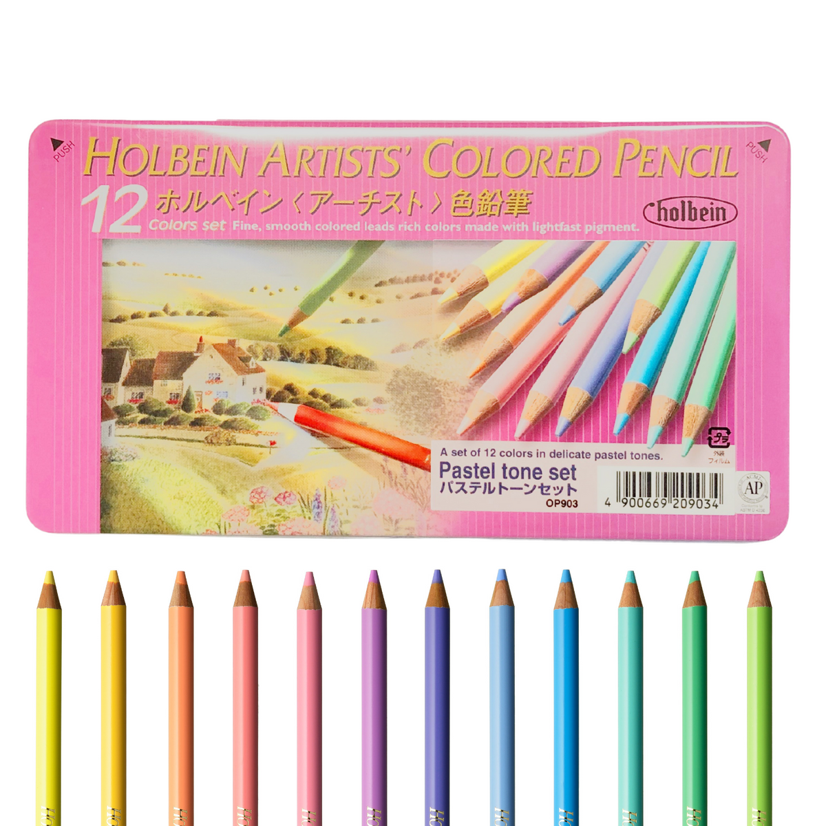 Holbein Colored Pencils, 12 Pastel Tones, 12 Basic Tones, 12 Design Tones  Review and Swatches