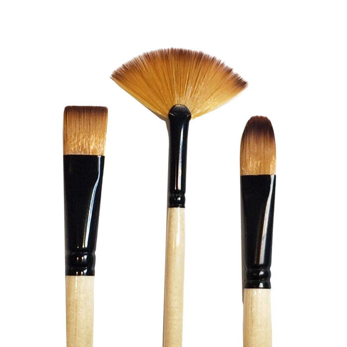 Art Pro Paint Brushes-Synthetic Gold Taklon