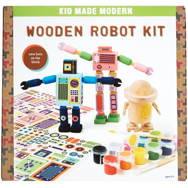 Kid Made Modern Wooden Robot Craft Kit