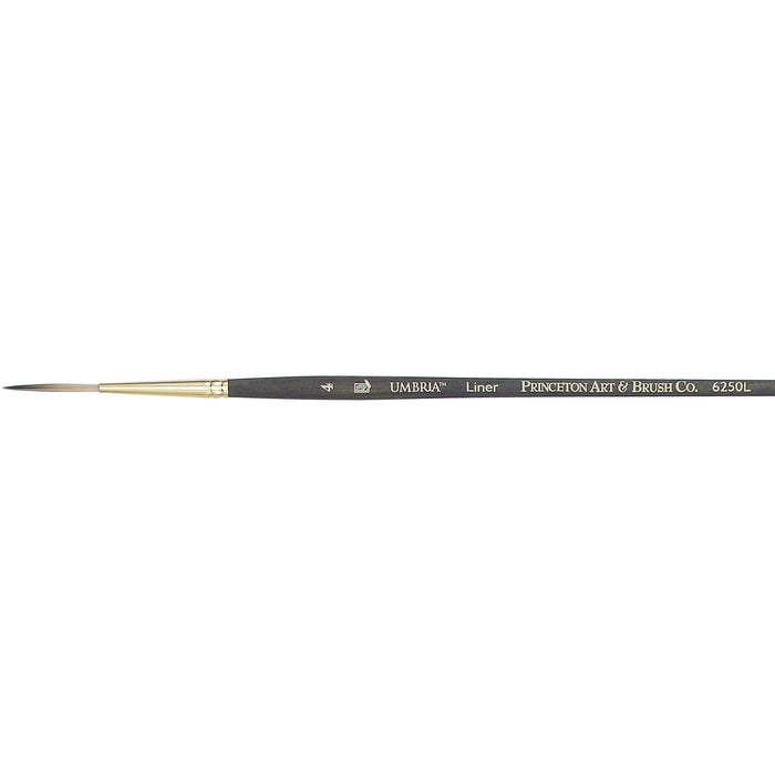 Princeton Umbria Short Handle Synthetic Paint Brush for Watercolor, Acrylic  and Oil, Series 6250, Liner, 4