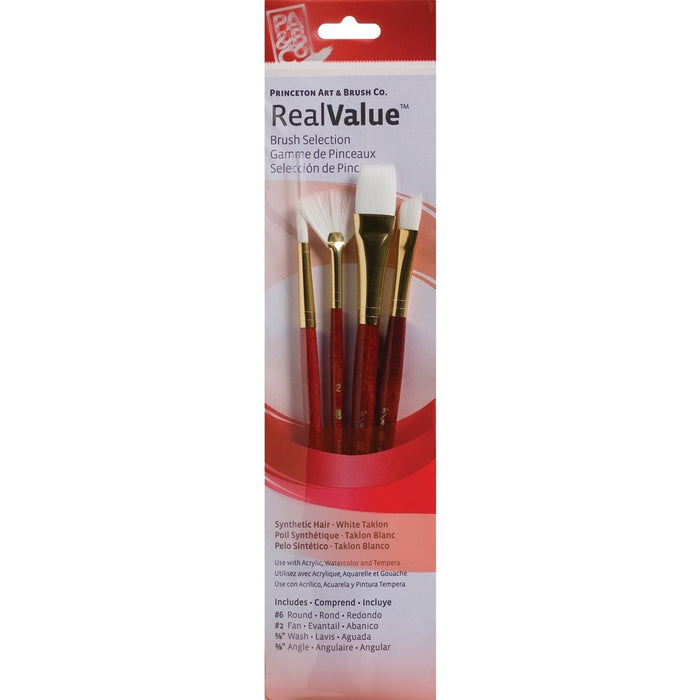 Princeton Real Value Brush Sets - White Synthetic Hair Sets