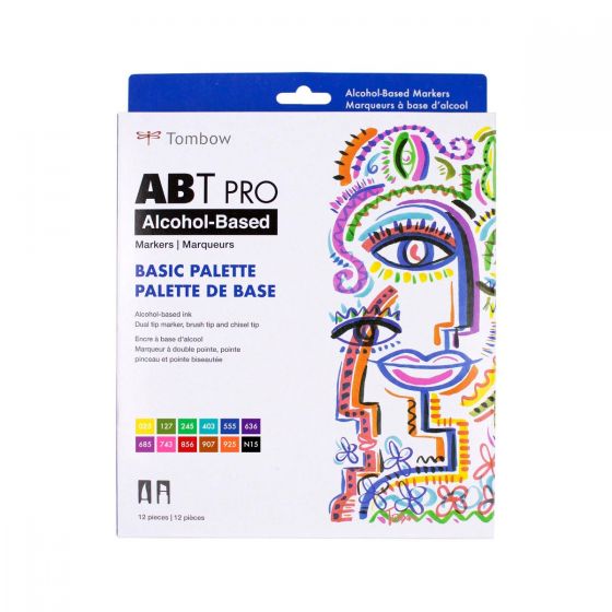Tombow ABT Pro Alcohol-Based Art Markers Basic Palette