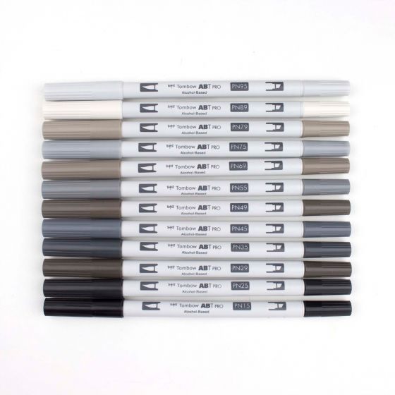 Tombow ABT Pro Alcohol-Based Art Markers Gray Palette