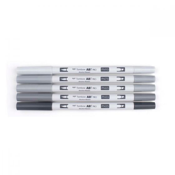 Tombow ABT Pro Alcohol-Based Art Markers Gray Tones 5-Pack